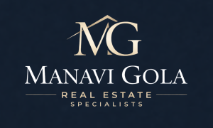 Elegant logo for Manavi Gola Real Estate